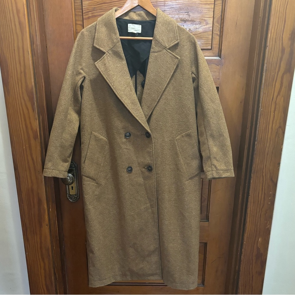 Anthropologie Camel Long Coat